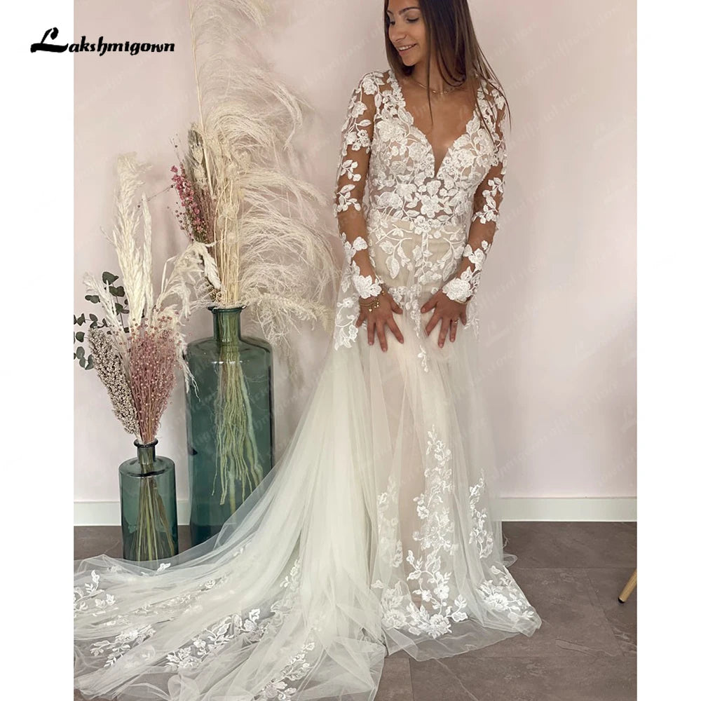 Sale Event, Prices Rock Roycebridal Long Sleeves Lace Wedding Dress Vestidos Civil Boho Bridal Gowns Sweep Train 2025 vestidos para mujer Sale Event, Prices Rock Roycebridal Long Sleeves Lace Wedding Dress Vestidos Civil Boho Bridal Gowns Sweep Train 2025 vestidos para mujer