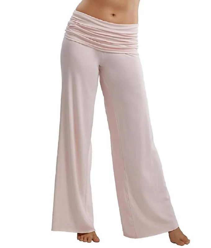 Fashion Frontiers Jordan Fold Over Knit Pant In Blush