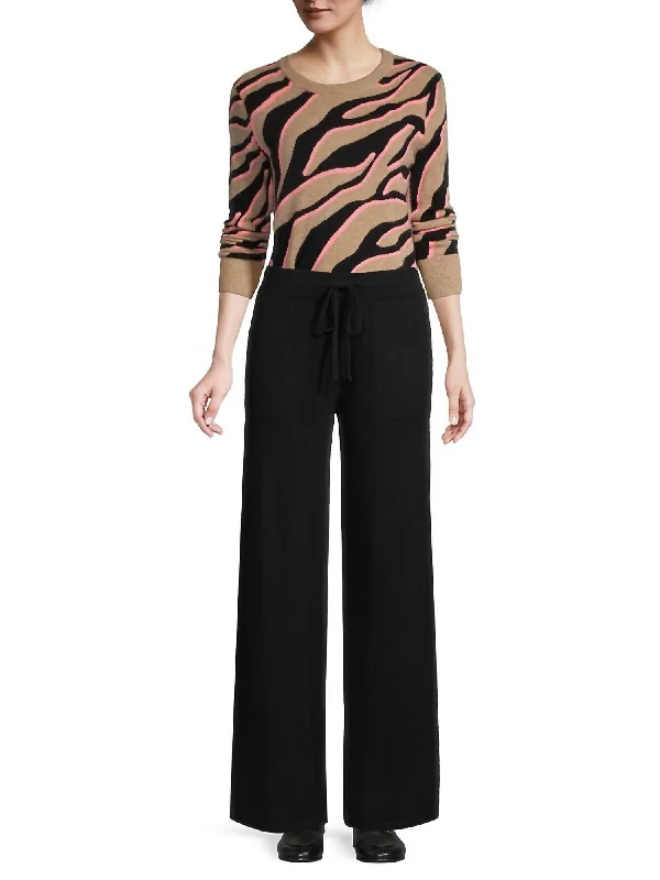 Flash Sale Now Cashmere Wide Leg Pant In Black