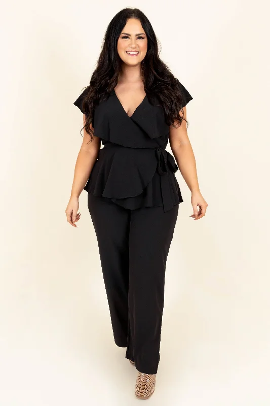 Edgy Fashion Next Level Jumpsuit, Black