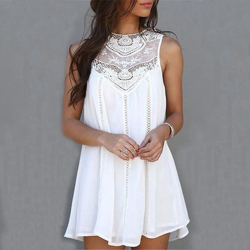 Style Streetwear White Mini Dress