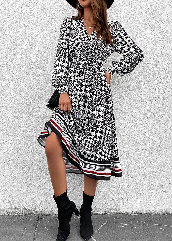 Limited-Stock Women's Clothing Clearance – Shop Now Bohemian Black V Neck Print Patchwork Chiffon Dresses Spring Limited-Stock Women's Clothing Clearance – Shop Now Bohemian Black V Neck Print Patchwork Chiffon Dresses Spring