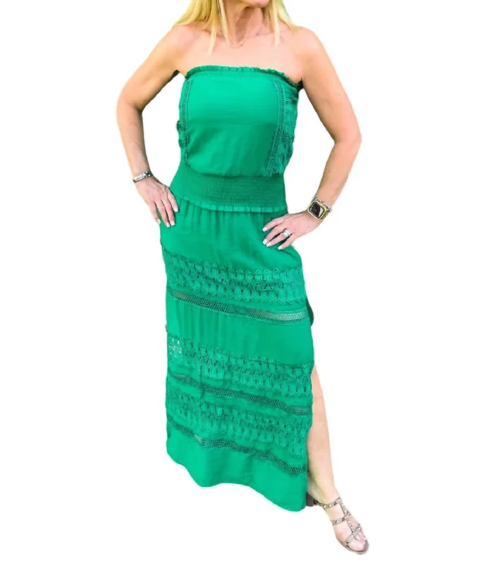 Season Offer Girls Night Maxi Dress In Green