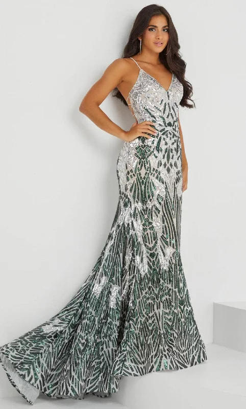 Special Offers, Don't Miss Tiffany Designs by Christina Wu 16023 - Two-toned Sequined Prom Gown