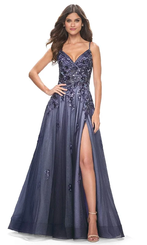 Fashionable Dresses for Women La Femme 32185 - Sequin Embellished A-Line Prom Gown