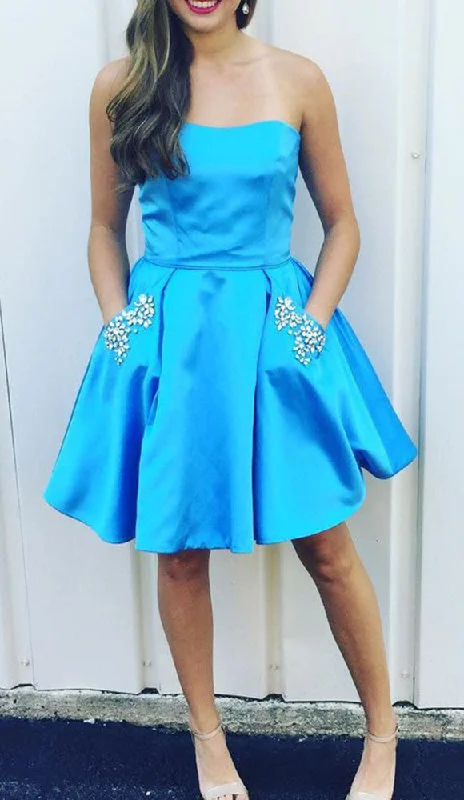 Wardrobe Upgrade Women Beads Prom Dresses Short Cocktail Gowns Girls Homecoming Dresses Short Graduation Dress YHD131