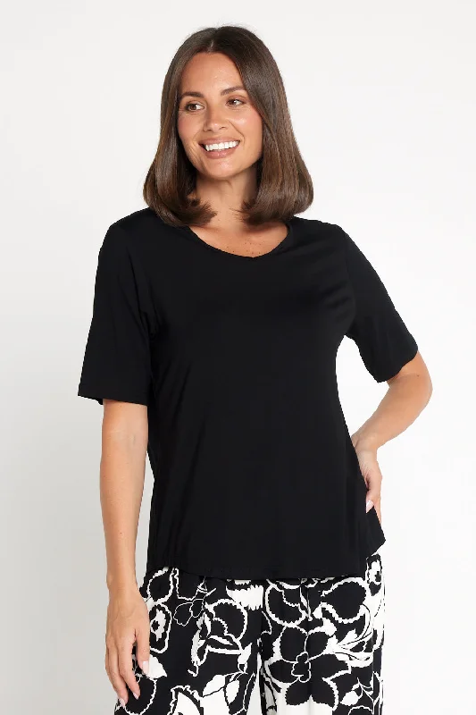 High-Quality Women’s Fashion Dresses Belinda Modal Tee - Black