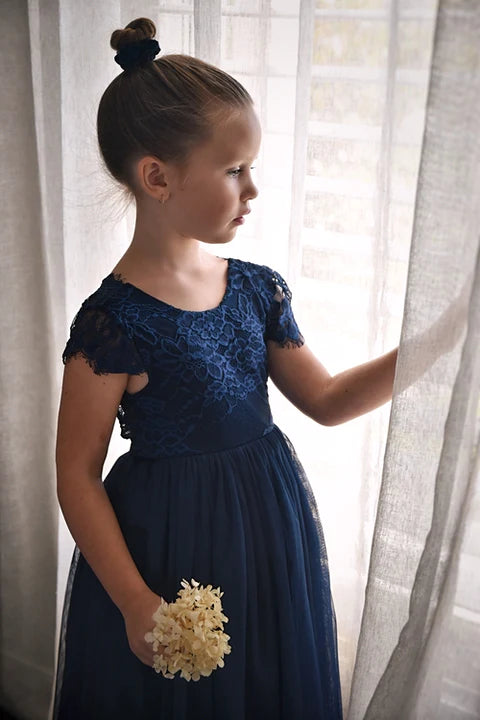 Unleash Your Style Celeste Navy Blue Girls Dress - Size 1-2