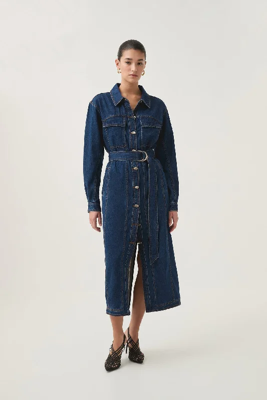 Big Discounts Neo Denim Midi Dress