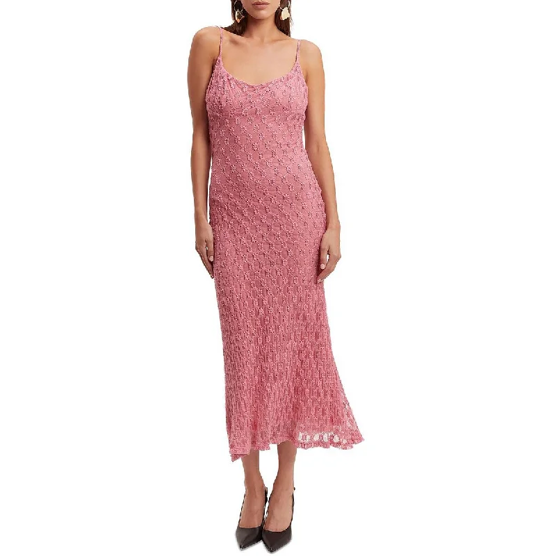 Trend Driven Wardrobe Bardot Womens Lace Fitted Maxi Dress