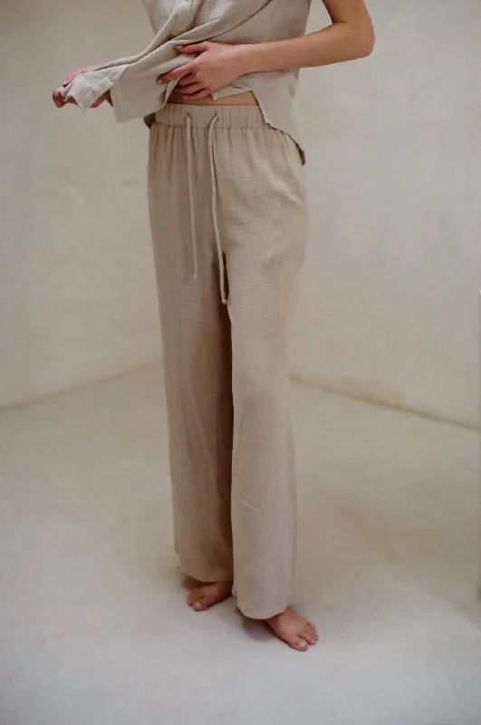 Online Boutiques Clothing Sunrise Sail Pants In Taupe