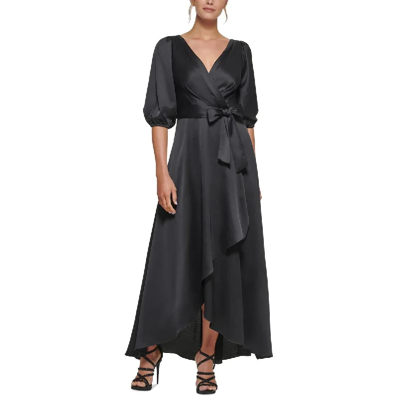 Wardrobe Essentials DKNY Womens Midi 3/4 Sleeves Maxi Dress