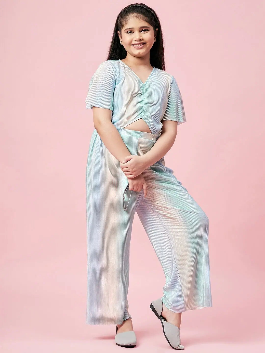 Unbeatable Prices Girl's Boding Solid Jumpsuit Green