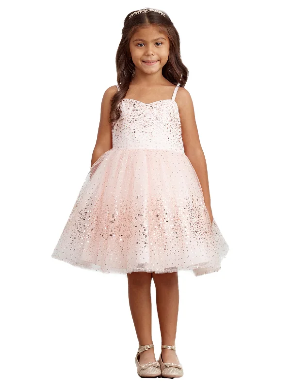 Unleash Your Trend Driven Style Little Girls Rose Gold Spaghetti Strap Sequin Tulle Flower Girl Dress 2-6 Unleash Your Trend Driven Style Little Girls Rose Gold Spaghetti Strap Sequin Tulle Flower Girl Dress 2-6