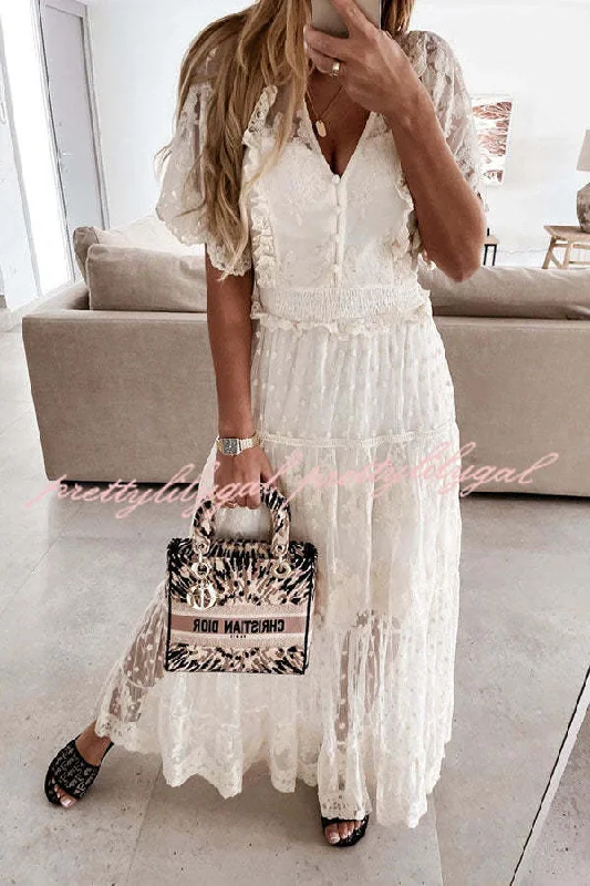 Trendy And Individual Women's Fashion Everlasting Love Lace Maxi Dress