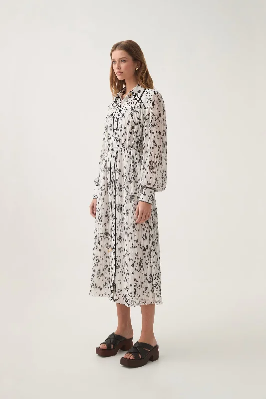 Comfortable Casual Wear Starflower Midi Dress