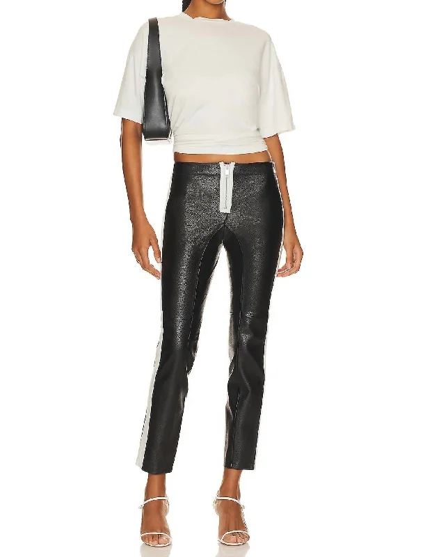 Sale On Clothing The Leather Moto Pant In Black/white