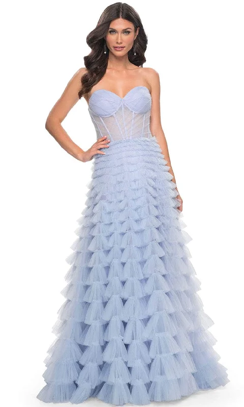 Trendy Women’s Apparel La Femme 32447 - Sweetheart Tiered Tulle Prom Gown