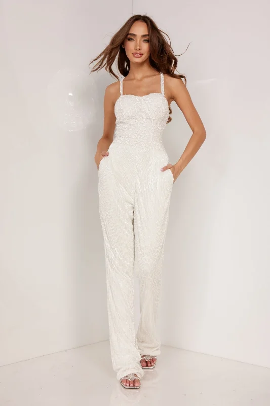 Style Upgrade Aleta 1098 Sequin Long Formal Prom Beaded Jumpsuit