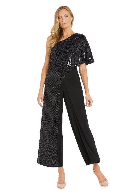 Holiday Glam R&M Richards 5871 Long Formal Metallic Jumpsuit