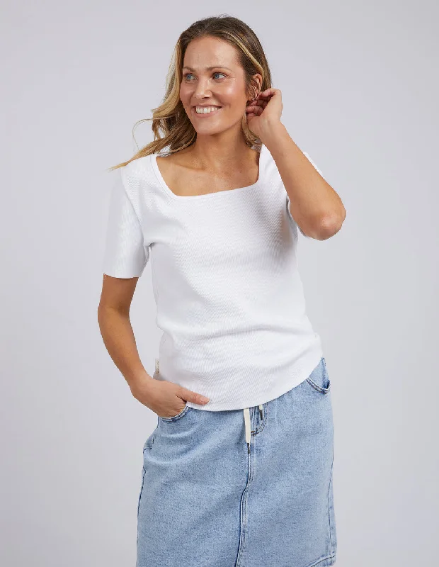 Trendy Pulse Foxwood Emmy Rib Tee White