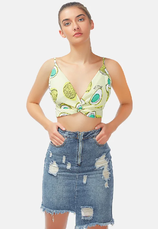 Bold Fashion Tropical Life Cami Crop Top