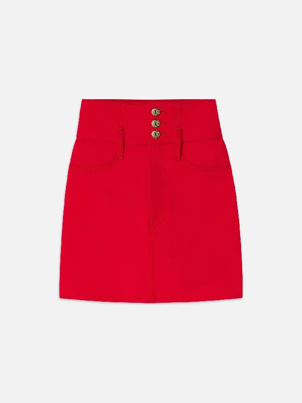 Fashion Forward, Function First The Corset Mini Skirt -- Herrera Red