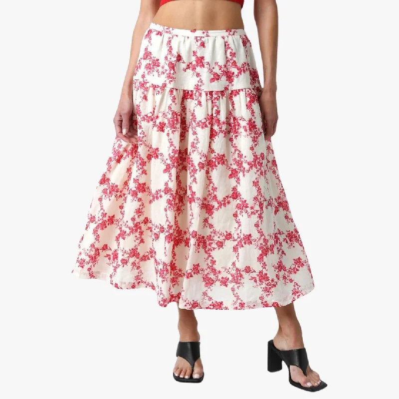 Discount Price Brenda Midi Skirt (Natural Red)