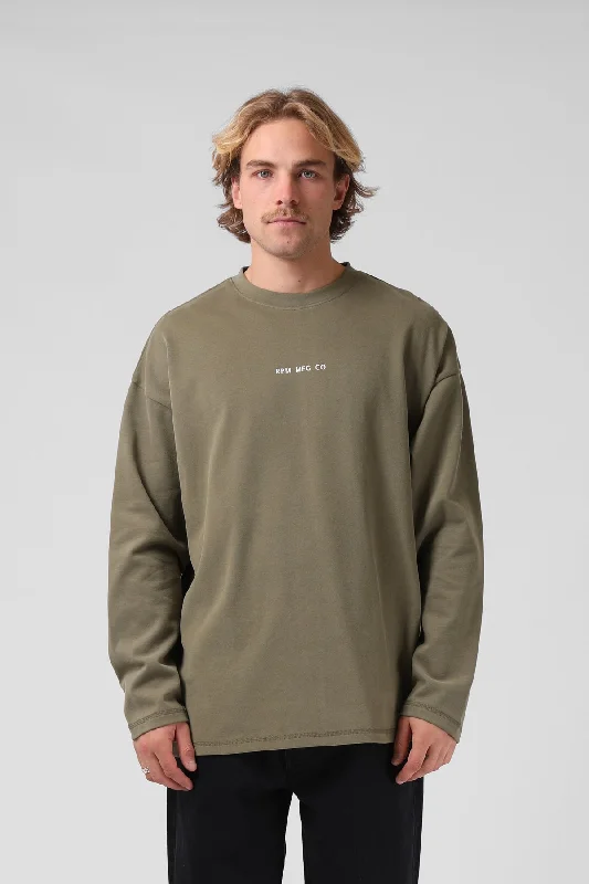 You'Ll Love Us Because RPM Mens Sanded OS L/S Tee Vintage Sage