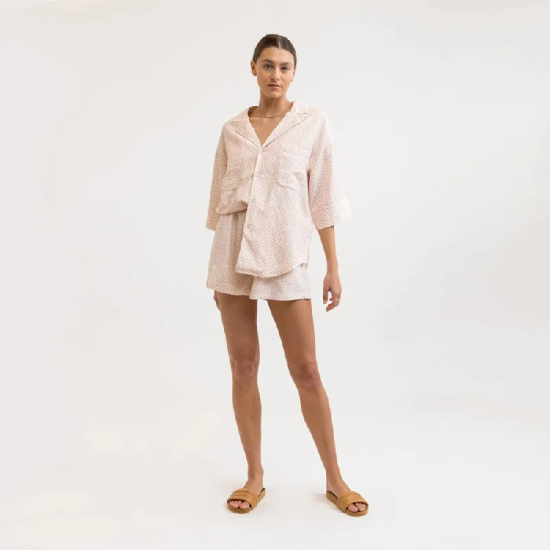 New Arrivals Geo Tie Front Short (Peach Parfait)