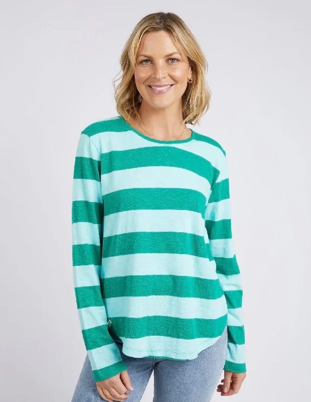 Elegant Women’s Clothing Online Elm Spritz Stripe L/S Tee Goodness Green Stripe