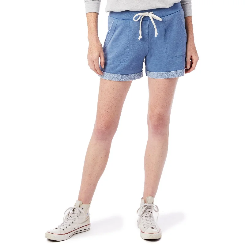 Redefining Women's Style Lounge Burnout French Terry Short (Blue Crush)