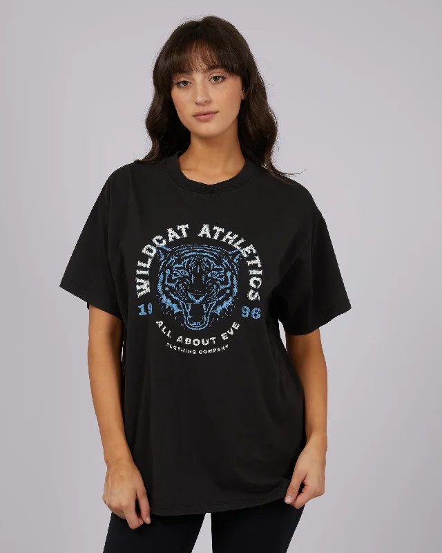 Affordable Women’s Fashion All About Eve Wildcat Oversized Tee Washed Black