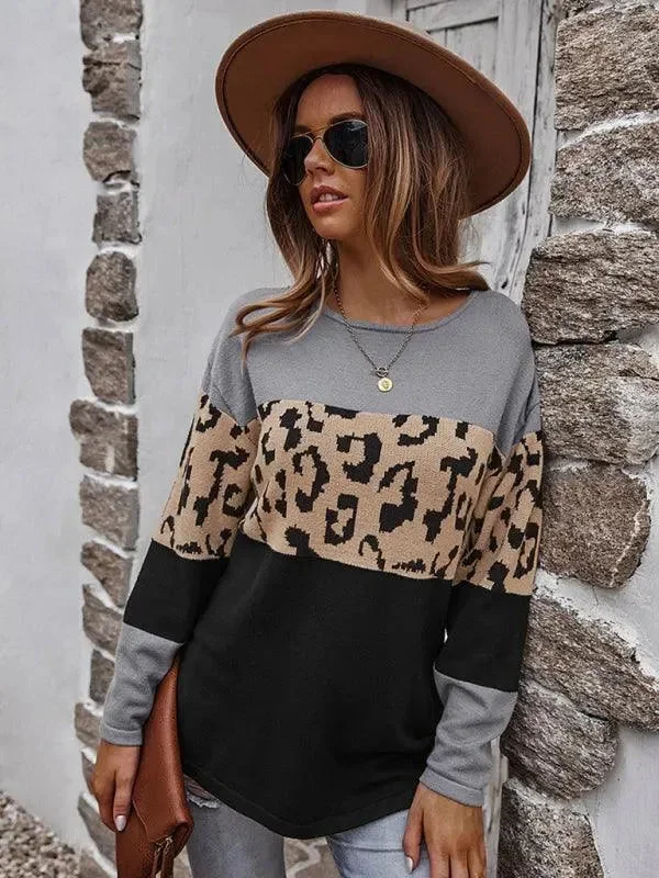 Casual Dresses for Women Wild Print Women Sweater Top