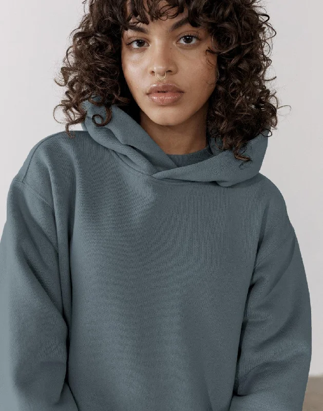 Trend Forward Threads For Her The Oversized Pullover Hoodie in Slate Grey