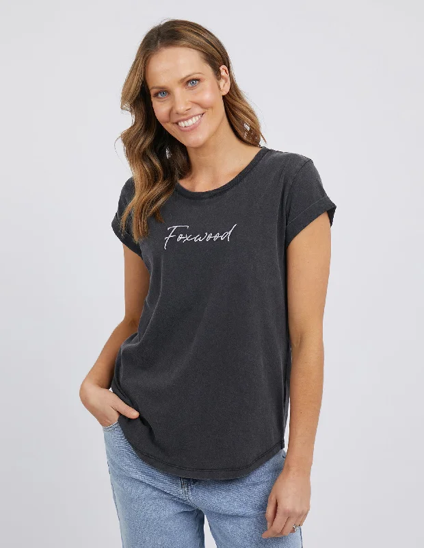 Trendy Women’s Fashion Foxwood Signature Tee Black