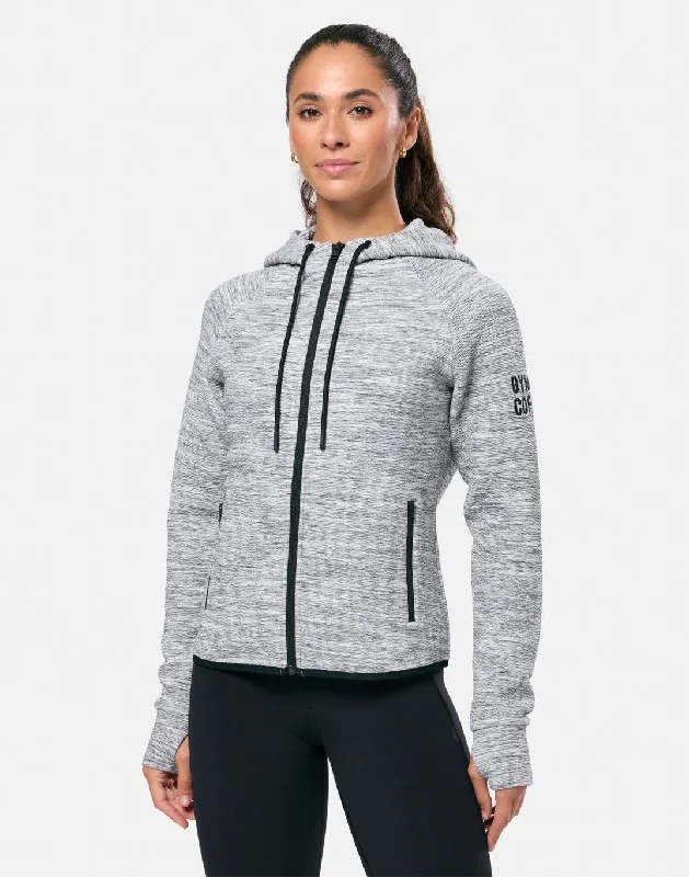 Crazy Discounts, Hurry Up Grey Fleck Zip Hoodie