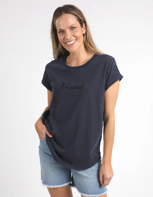 High Street Women’s Fashion for Trendy Shoppers Foxwood Signature Tee Navy