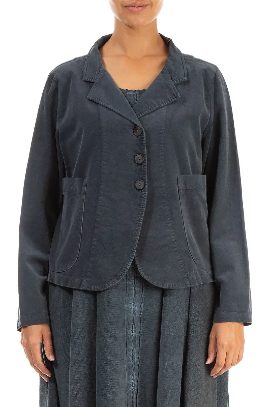 Special Offers Buttoned Grey Corduroy Jacket