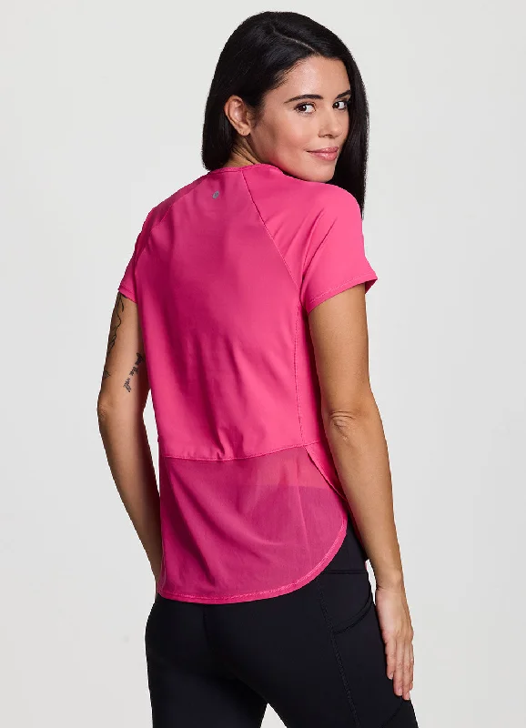 Vibrant Femme Fashion To The Core Mesh Tee