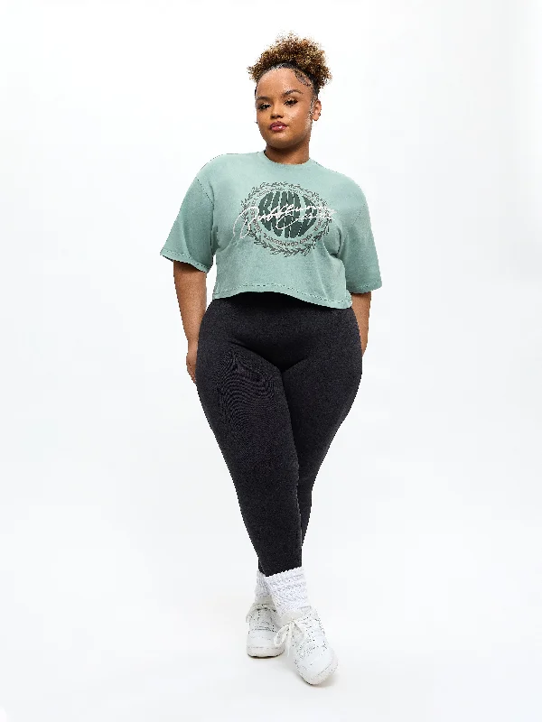 Fashion Sale Build Crop Tee - Arctic Moss