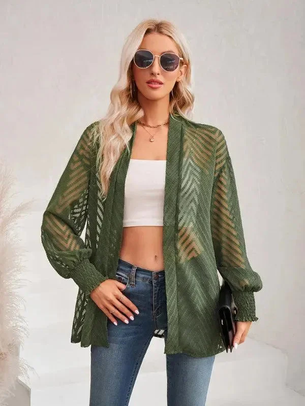 Seasonal Picks Loose Jacquard Women Cardigan Sweater
