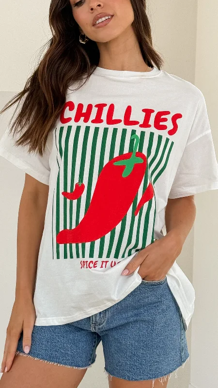 Unleash Your Trendy Side Spice It Up Tee - Chillies