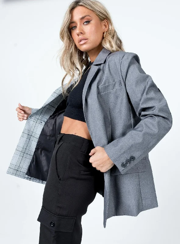 The Epitome Of Modern Women's Fashion Julie Blazer Grey