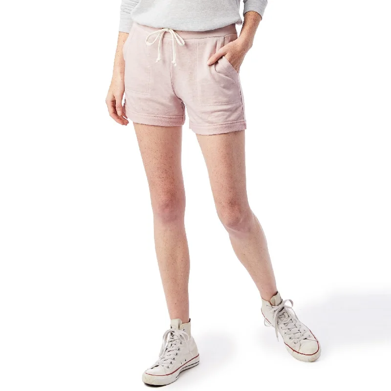 Chic Style, Always In Vogue Lounge Burnout French Terry Short (Rose Quartz)