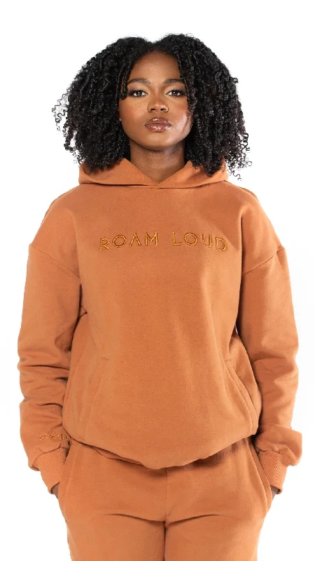 Trendy Women's Wear Collection Blanket Unisex Hoodie - Burnt Orange - FINAL SALE