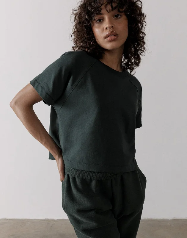 Buy More, Save More The Womens Crop Tee in Earth Green