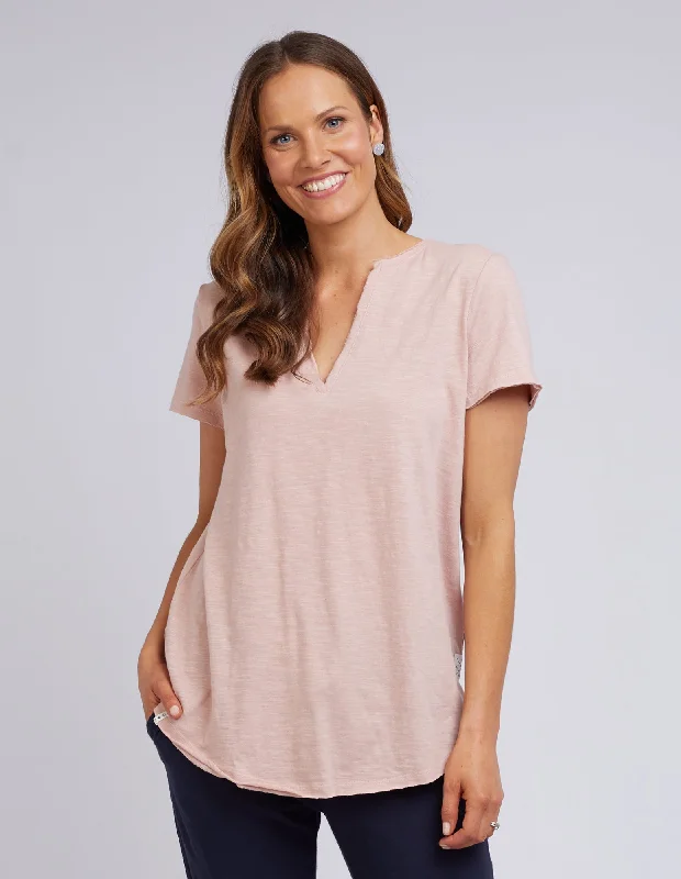 Unleash Your Trendy Side Elm St Helens Henley Tee Pink