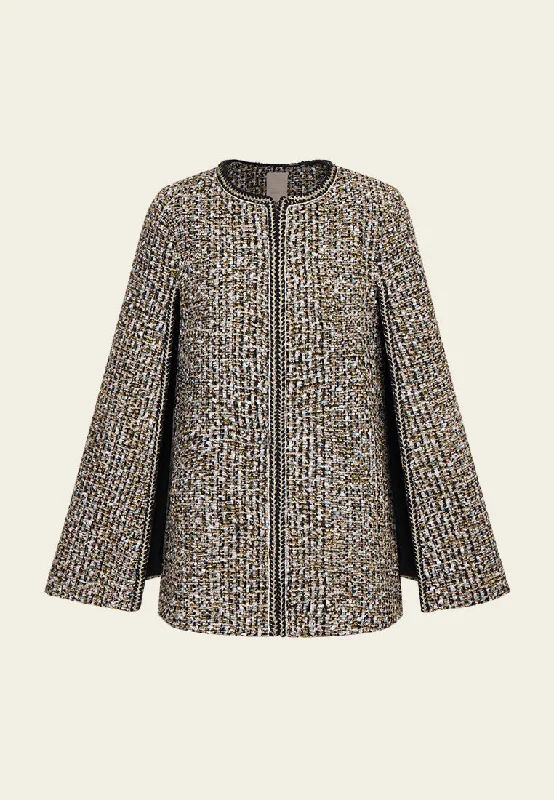 You'Ll Love Us Because Majestic Mixed Tweed Cape