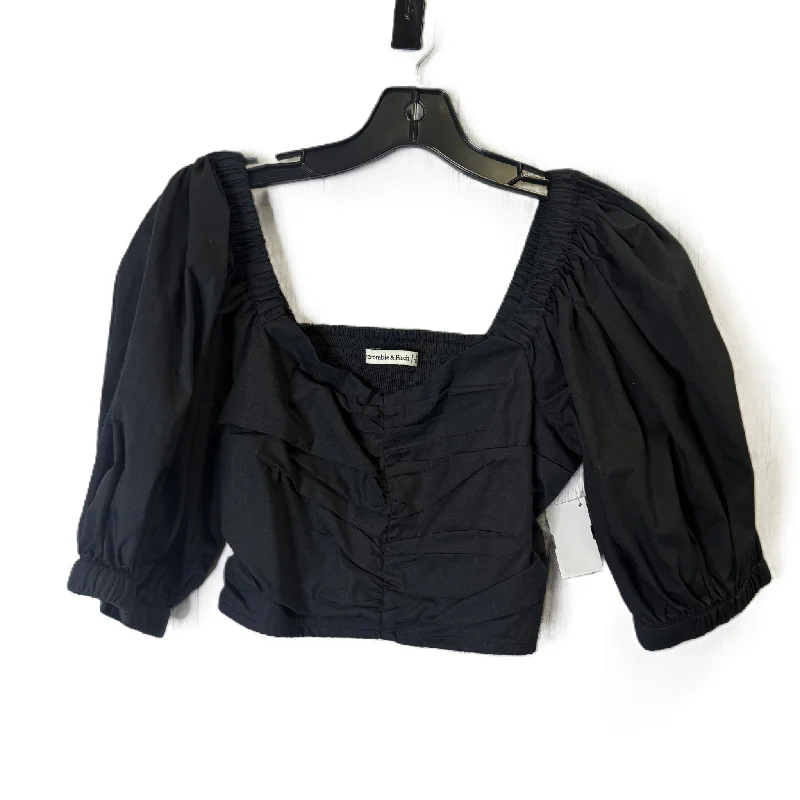 Daily Deals Top Short Sleeve By Abercrombie And Fitch In Black SIZE XS